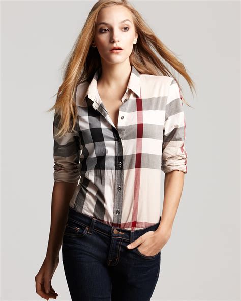 burberry brit exploded check button down woven shirt|Burberry Exploded Check Button.